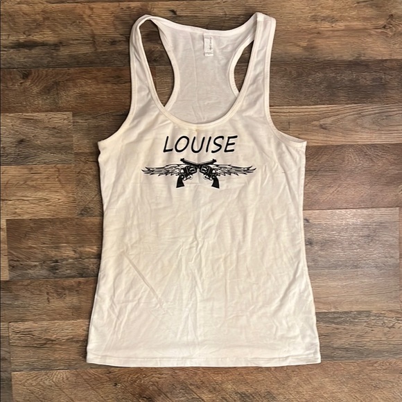 Louise Women's White Tank Top - Picture 1 of 4